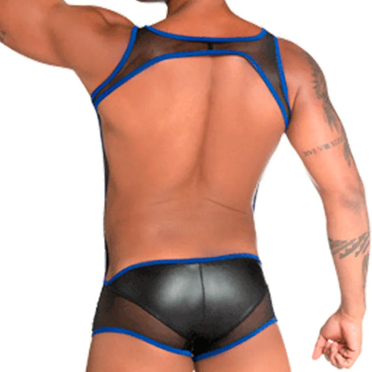 Fetiche Blue Singlet front view by Gigo Underwear