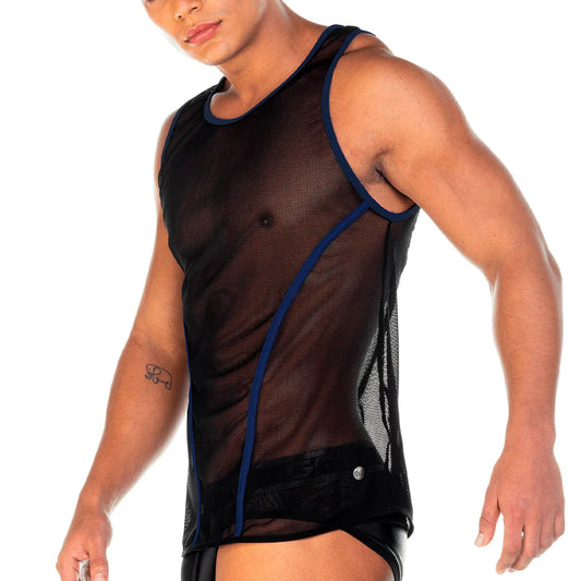 2 Fetiche Blue Tank by Gigo Underwear