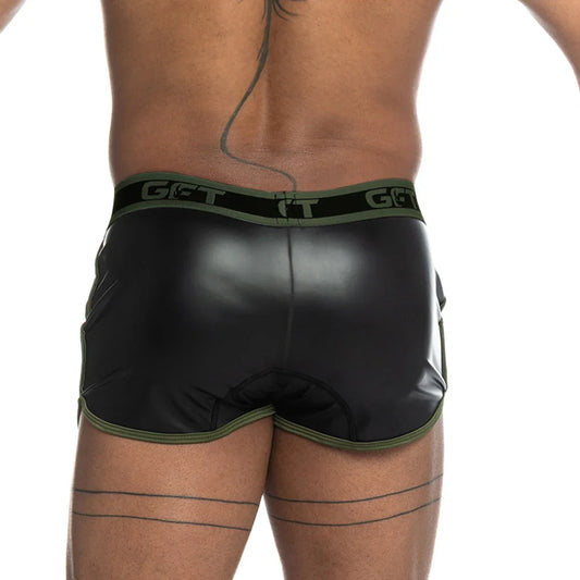 Fetiche Green Short front view by Gigo Underwear