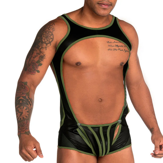 Fetiche Green Singlet by Gigo Underwear