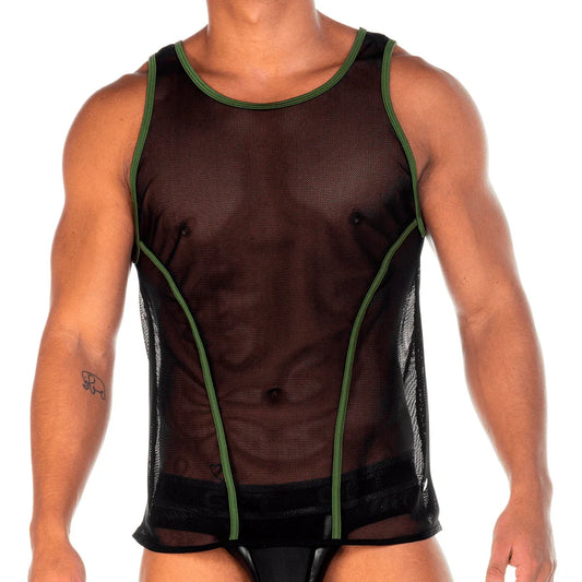 2 Fetiche Green Tank by Gigo Underwear