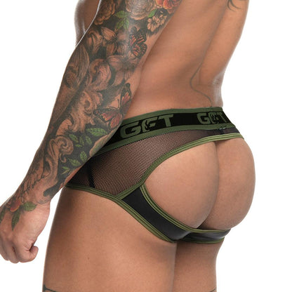 FETICHE GREEN ZIPPER BRIEF JOCKSTRAP - Gigo Underwear & MensWear