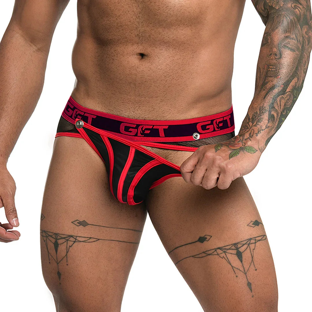 Fetiche Red Brief Jockstrap by Gigo Underwear