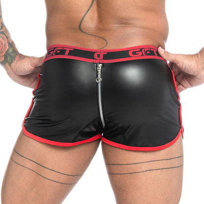 FETICHE RED ZIPPER SHORT - Gigo Underwear & MensWear