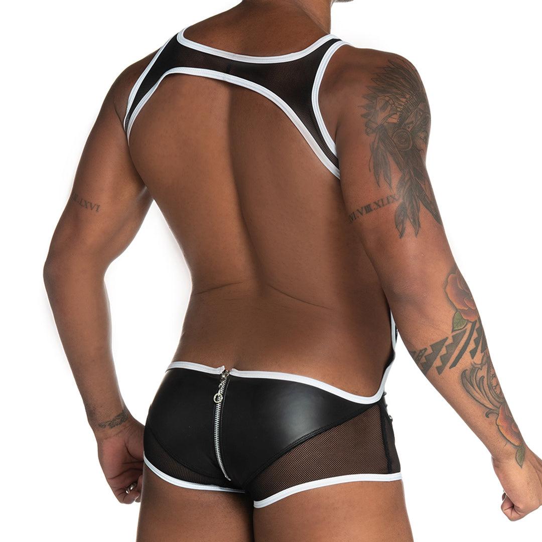 FETICHE WHITE ZIPPER SINGLET - Gigo Underwear & MensWear