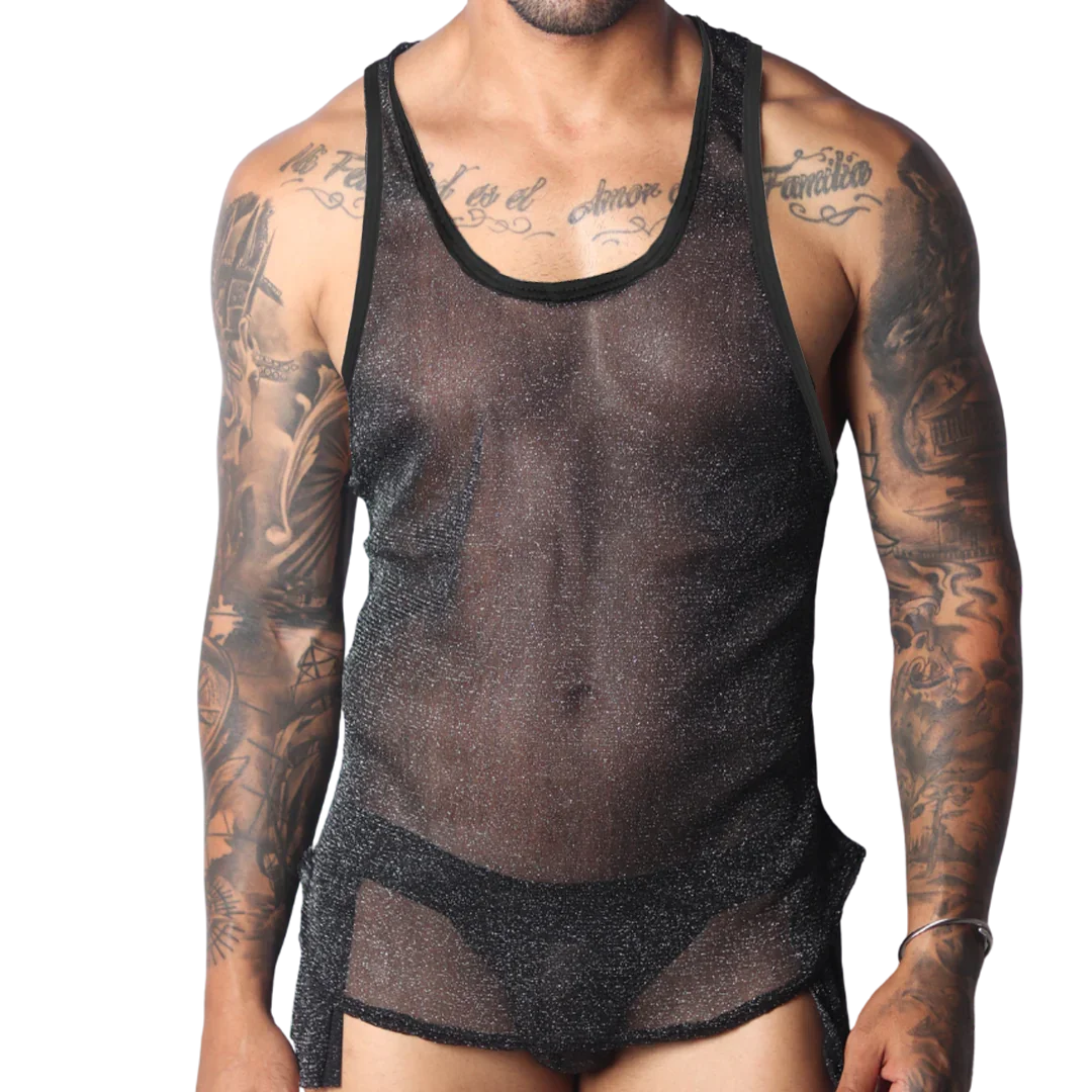Flash Black Tank by Gigo Underwear