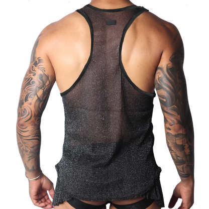 Flash Black Tank back view by Gigo Underwear