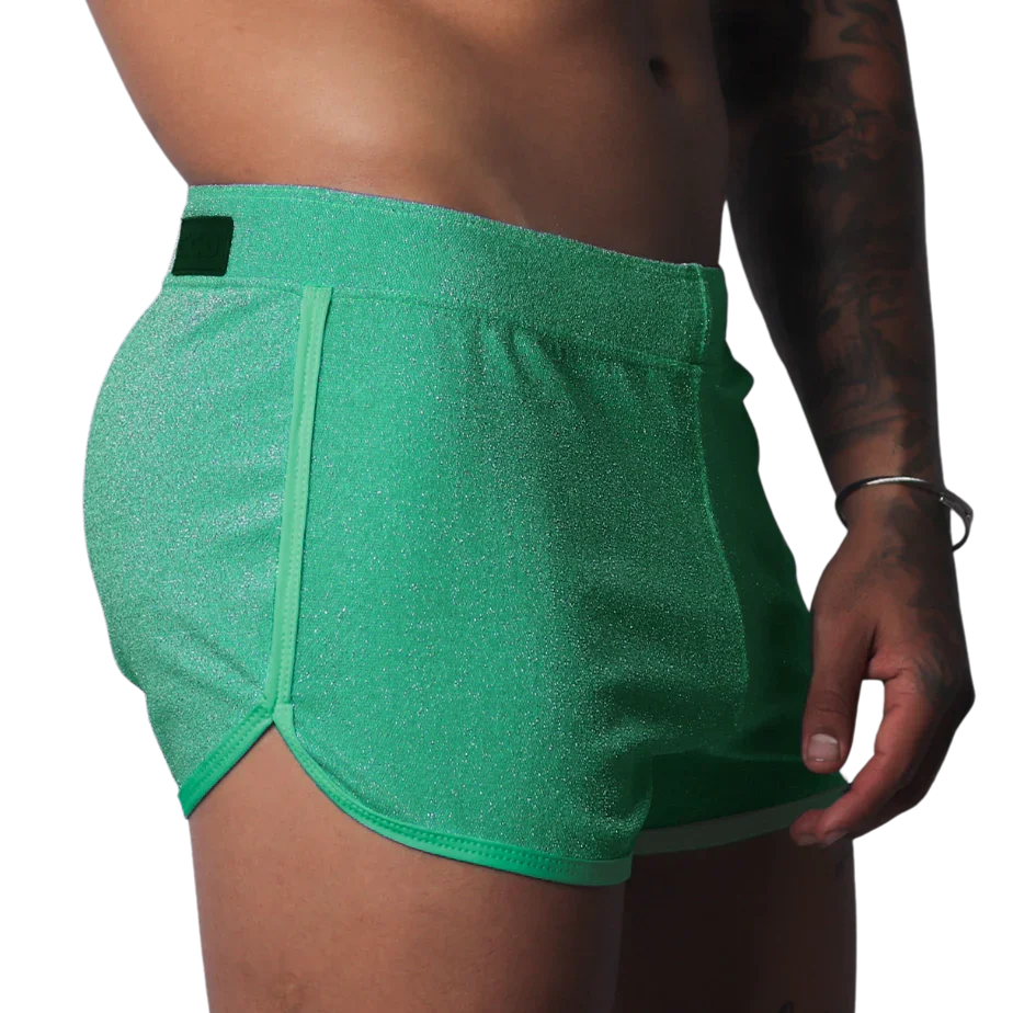 Flash Green Short front view by Gigo Underwear