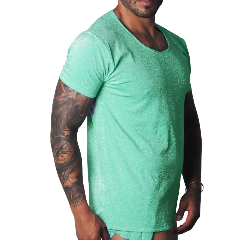Flash Green Tshirt front view by Gigo Underwear