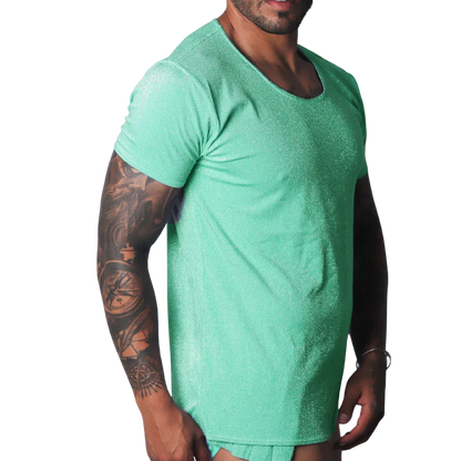 Flash Green Tshirt front view by Gigo Underwear