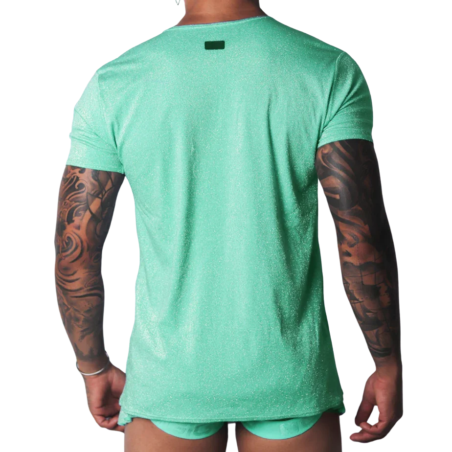 Flash Green Tshirt back view by Gigo Underwear