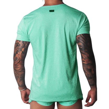 Flash Green Tshirt back view by Gigo Underwear