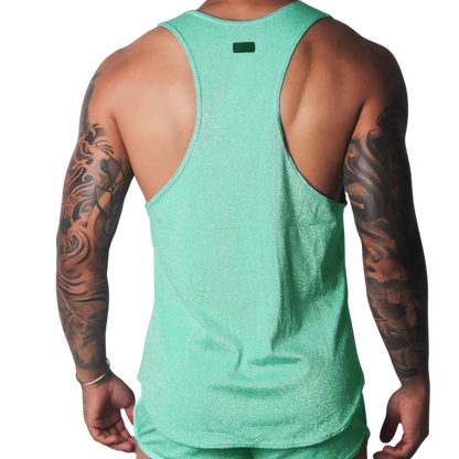 Flash Green Tank back view by Gigo Underwear