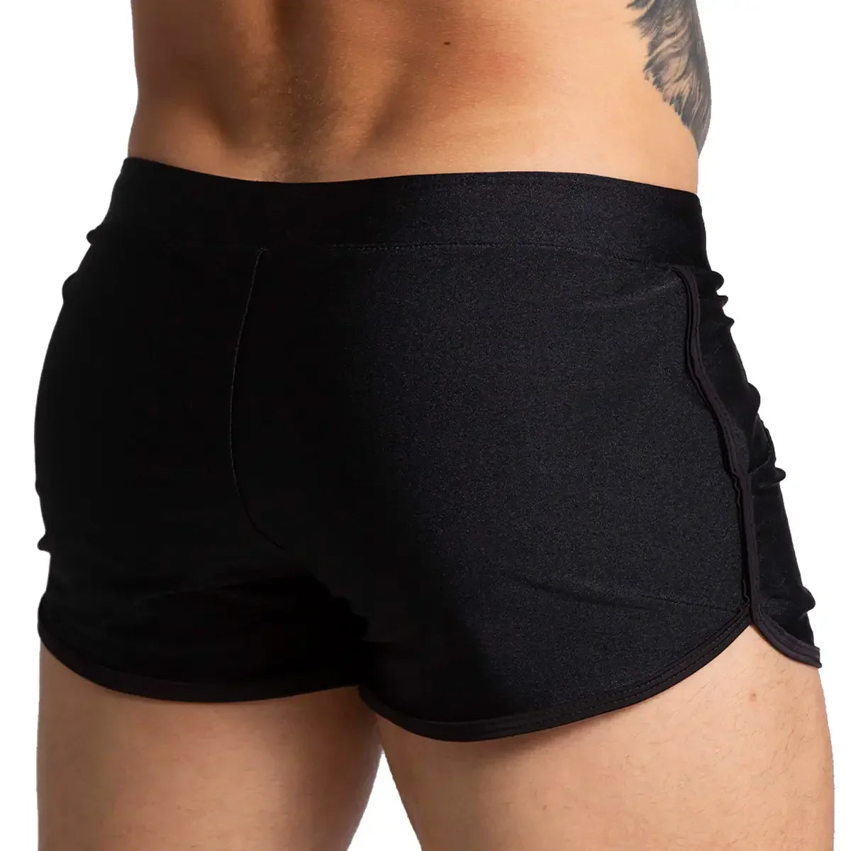 Flashing Black Beachwear back view by Gigo Underwear