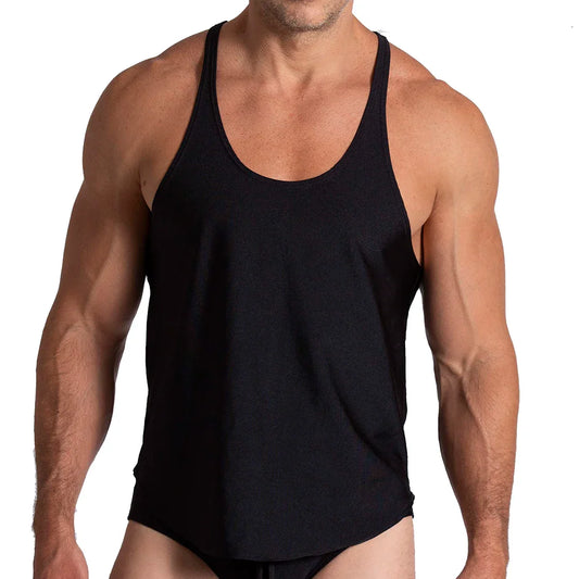 Flashing Black Tank by Gigo Underwear