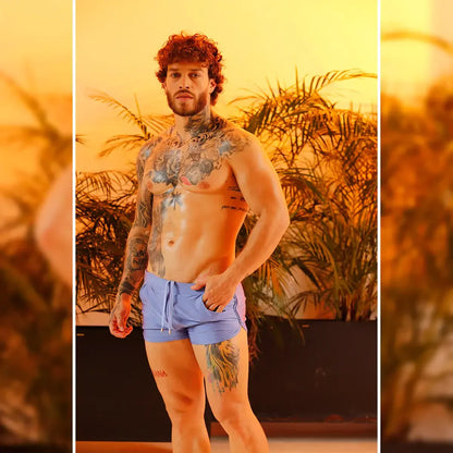 Flashing Blue Beachwear back view by Gigo Underwear