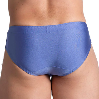 Flashing Blue Swim Brief on model by Gigo Underwear