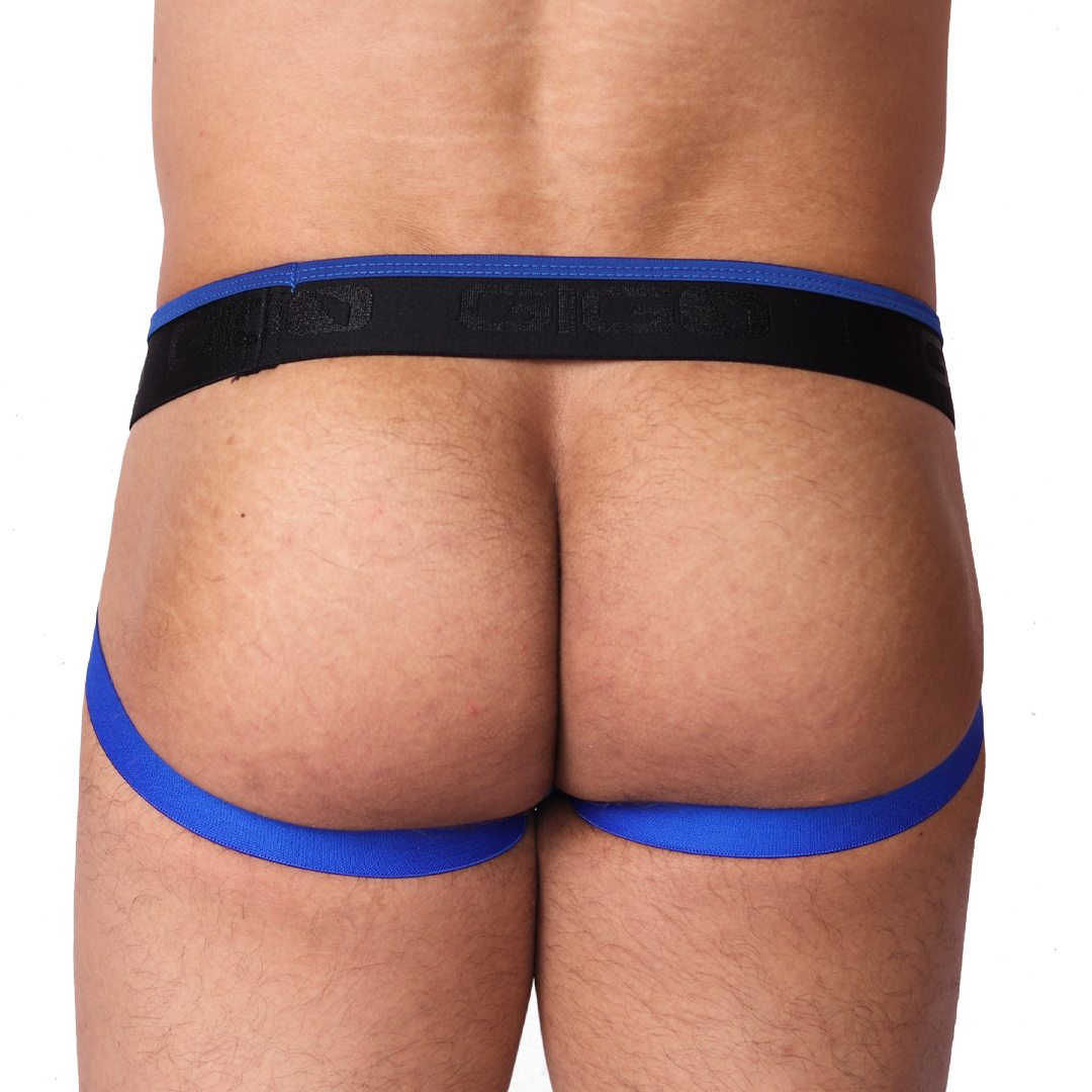 Flux Blue Jockstrap back view by Gigo Underwear