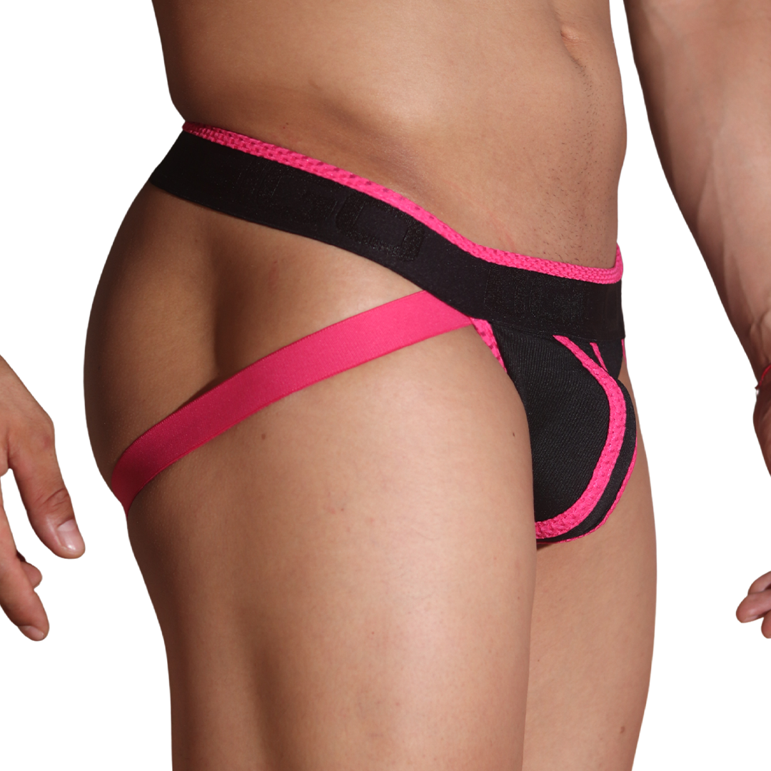 Flux Fuchsia Jockstrap front view by Gigo Underwear
