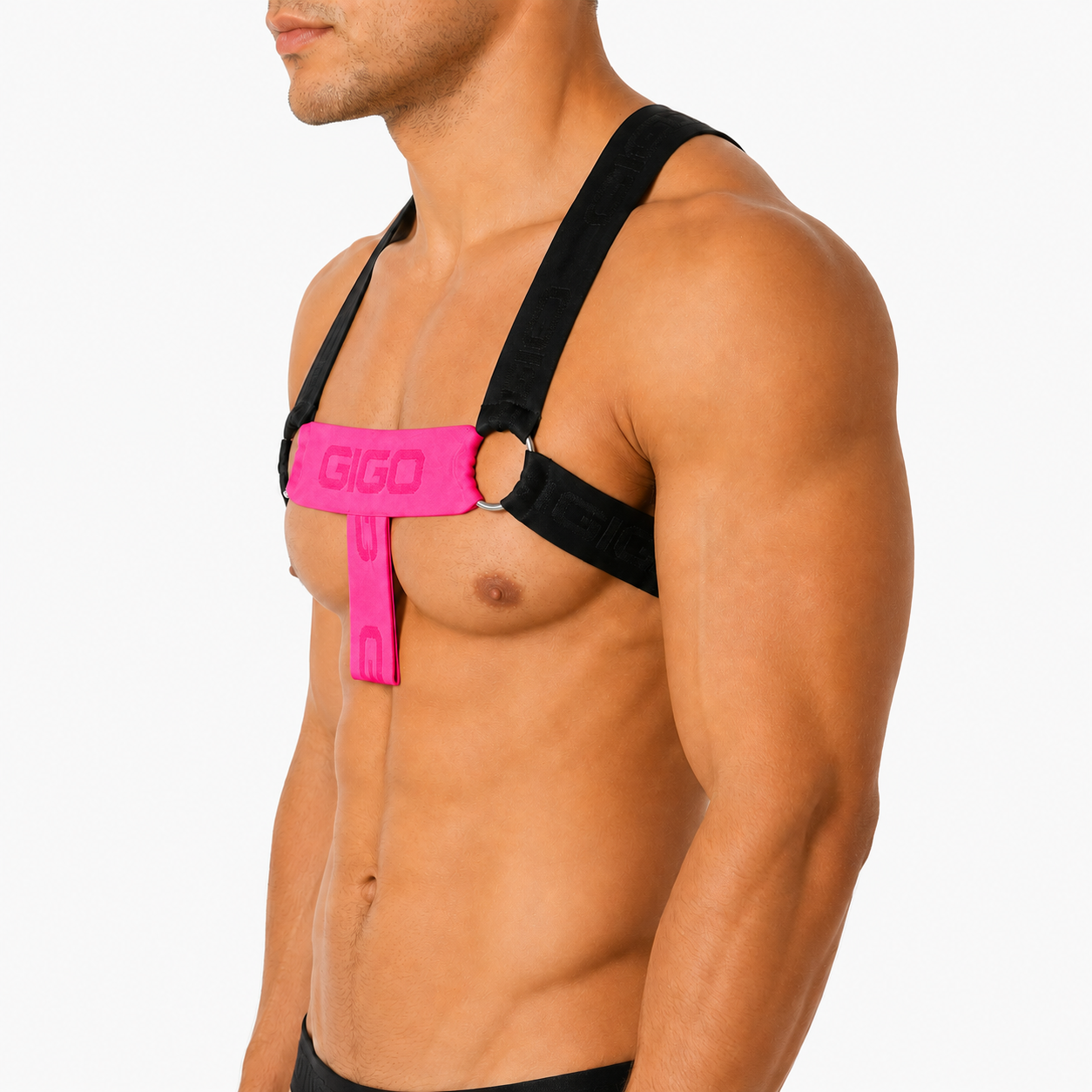 Flux Fuchsia Harness front view by Gigo Underwear