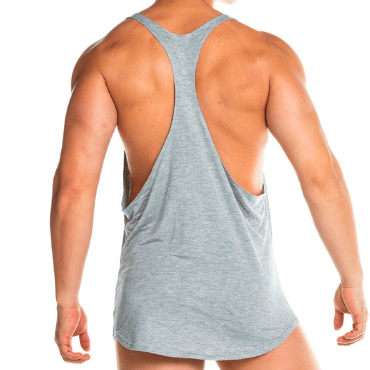 Forever Gray Tank front view by Gigo Underwear