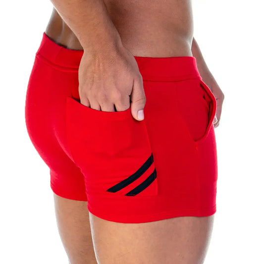 Forever Red Black Short front view by Gigo Underwear