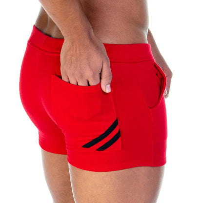 FOREVER RED BLACK SHORT - Gigo Underwear & MensWear