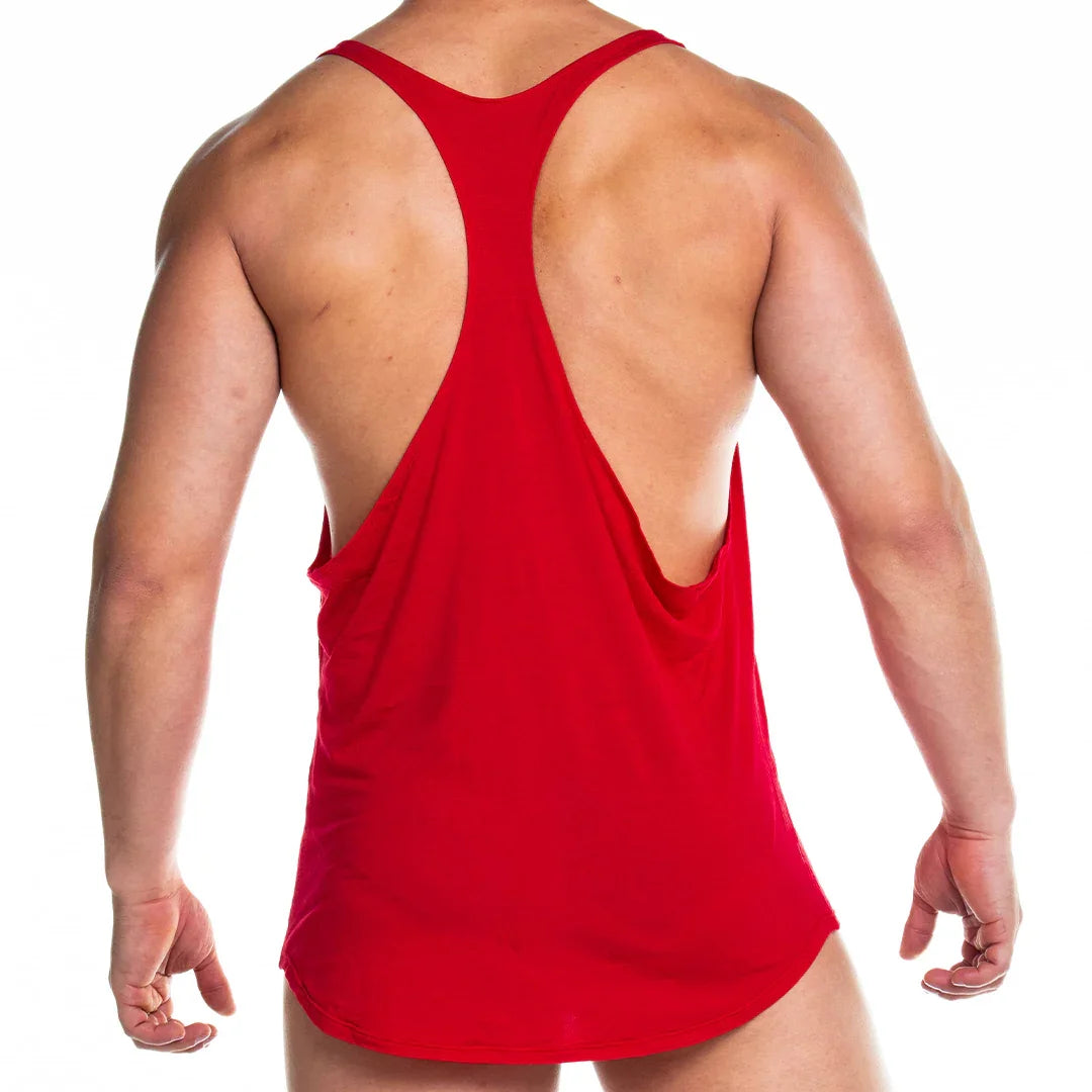 Forever Red Tank back view by Gigo Underwear