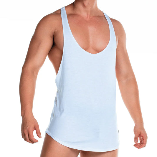 Forever White Tank front view by Gigo Underwear