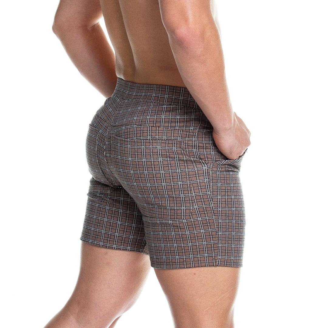 FORMAL BROWN SQUARE SHORT - Gigo Underwear & MensWear