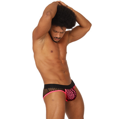 FRESH FUCHSIA BRIEF - Bold Men's Brief with Contrasting Waistband