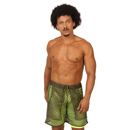 FRESH YELLOW SHORT - Bold Men's Brief with Contrasting Waistband