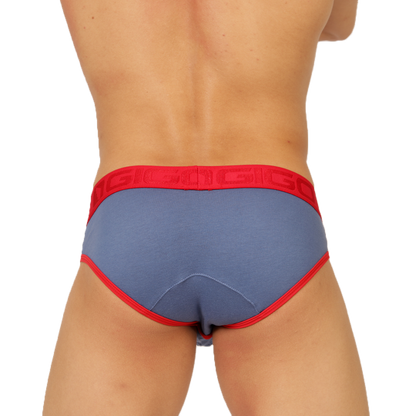 GAROTO BLUE BRIEF - Bold Men's Brief with Contrasting Waistband