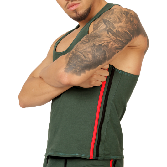 GAROTO GREEN TANK - Men's Sports Tank Top in Trendy Colors