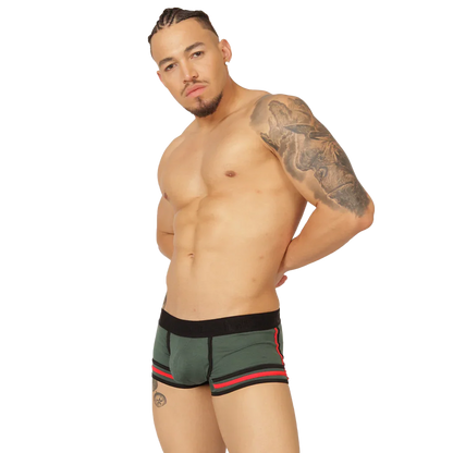 Garoto Green Trunk on model by Gigo Underwear