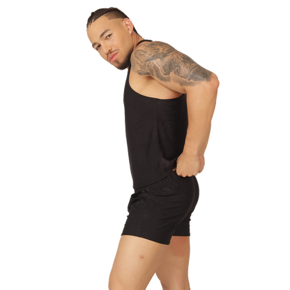 GLOW BLACK TANK - Men's Sports Tank Top in Trendy Colors