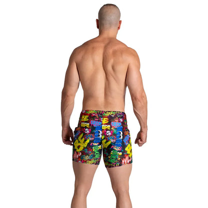 Graffiti Beachwear back view by Gigo Underwear