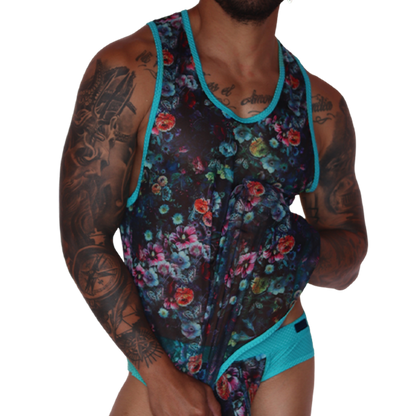 Garden Blue Tank by Gigo Underwear