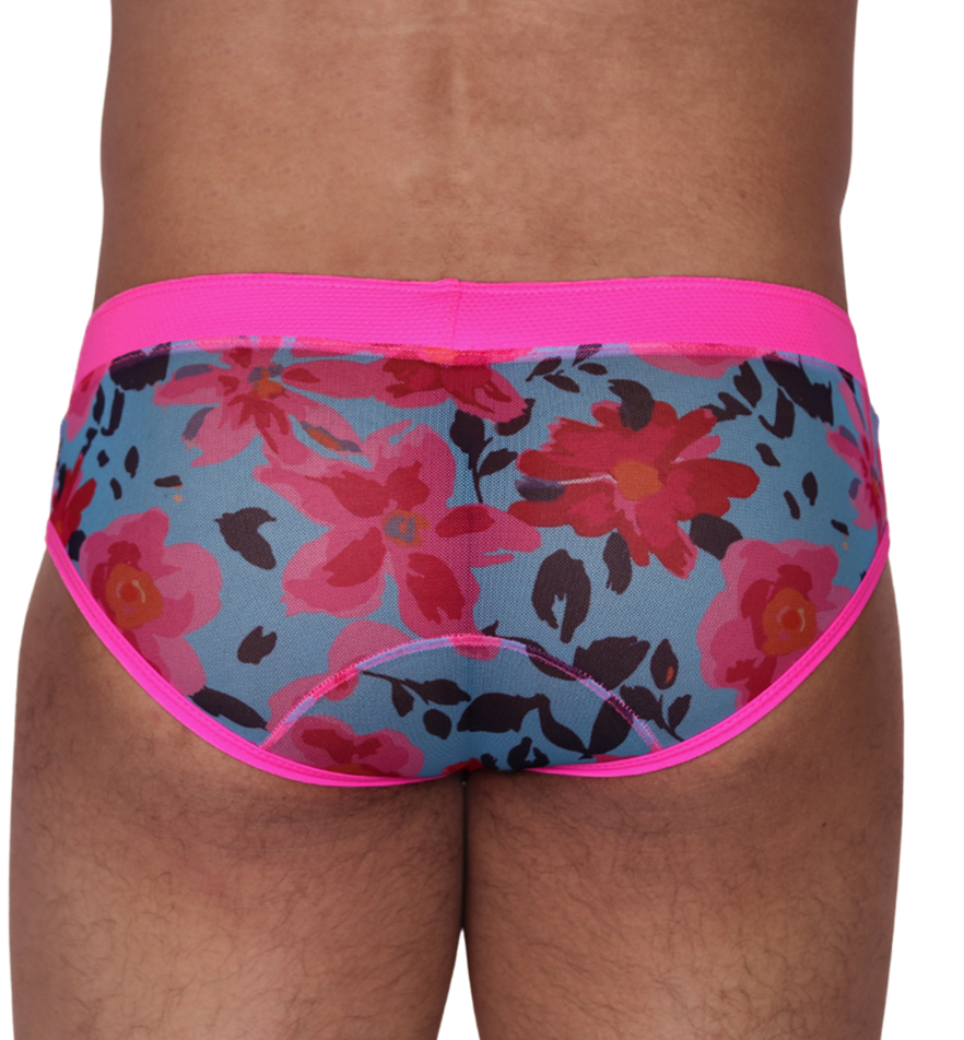 Garden Fuchsia Brief back view by Gigo Underwear