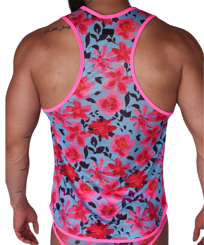 Garden Fuchsia Tank back view by Gigo Underwear