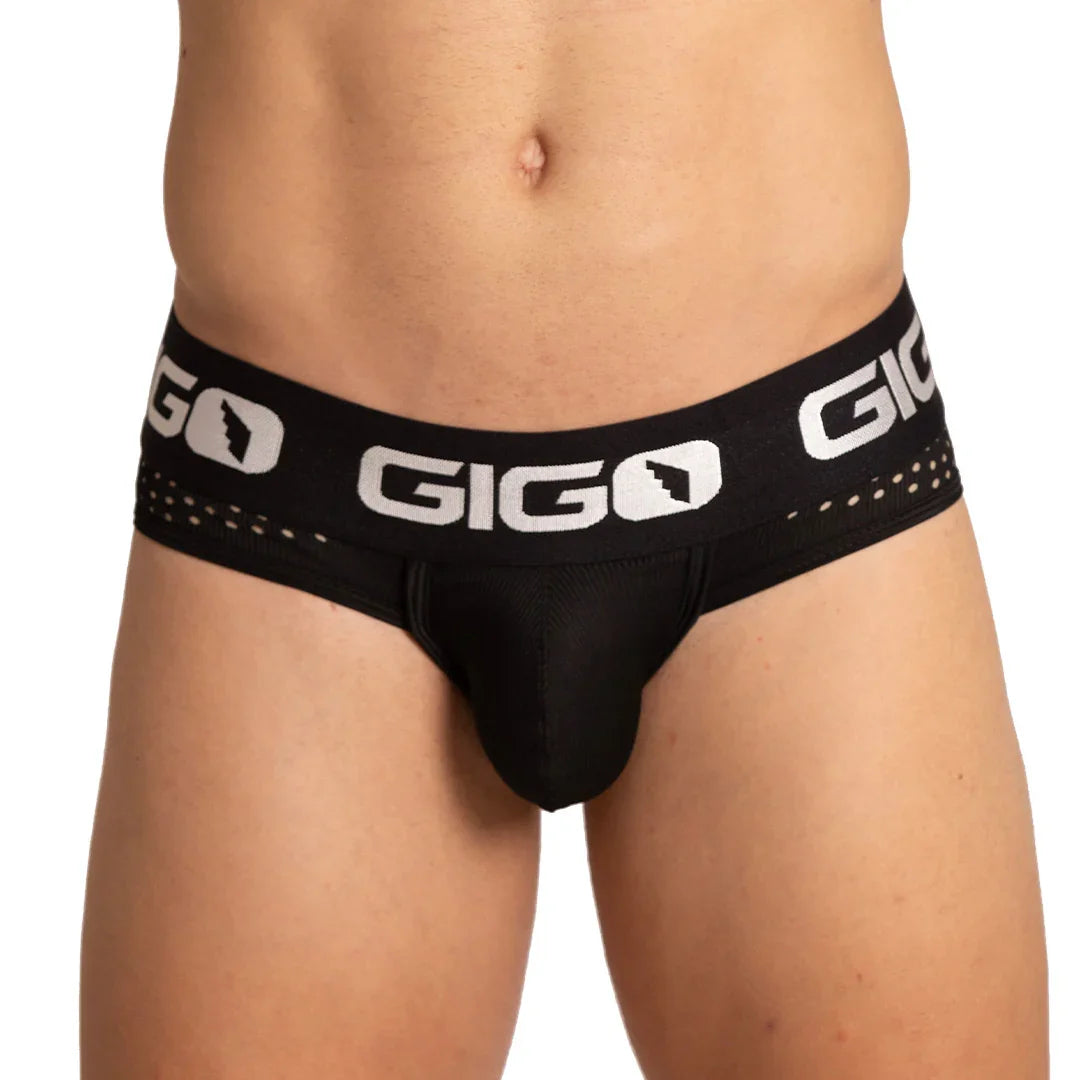 Hibrid Black Brief Jock by Gigo Underwear