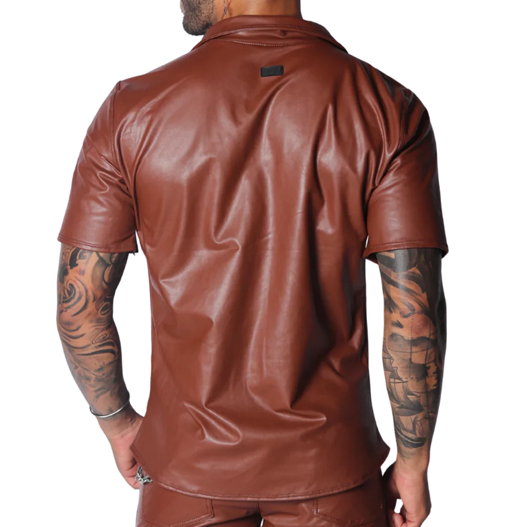 Hide Brown Shirt back view by Gigo Underwear