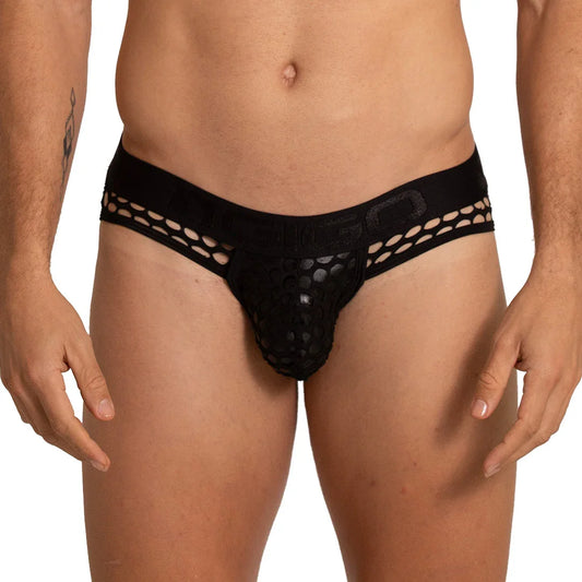 Hole Black Brief Jock by Gigo Underwear