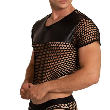 HOLE BLACK CROOP TOP - Gigo Underwear & MensWear