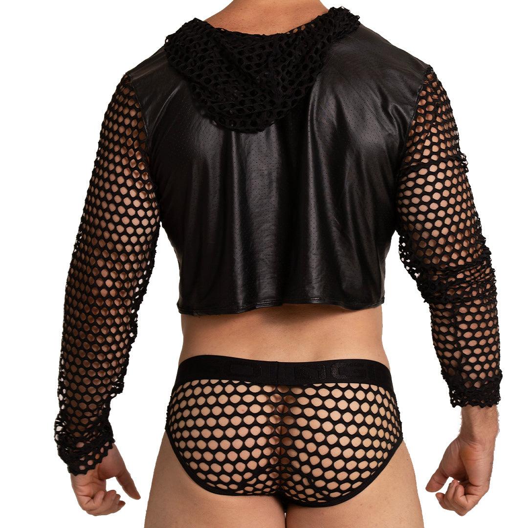 HOLE BLACK HOODY TSHIRT - Gigo Underwear & MensWear