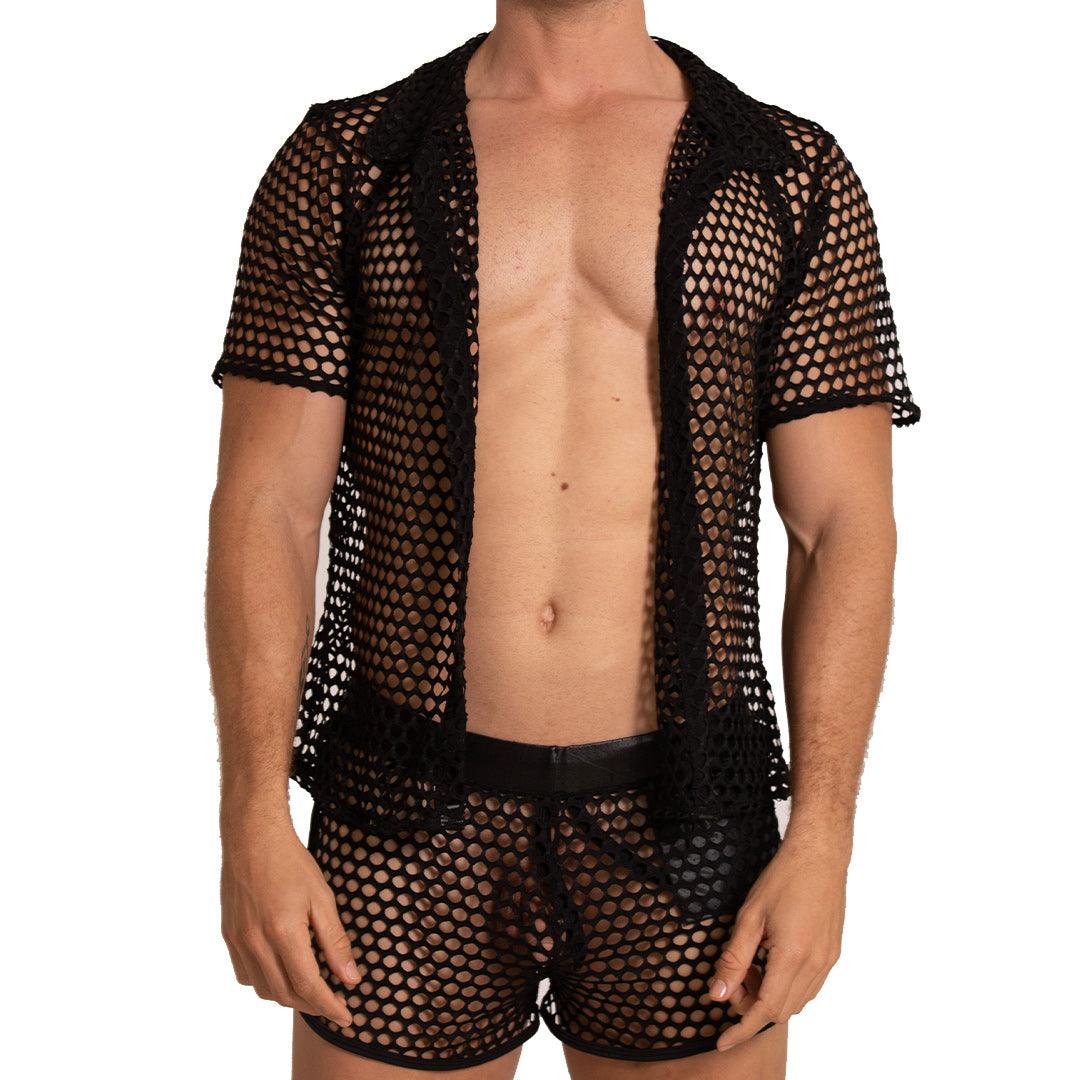HOLE BLACK SHIRT - Gigo Underwear & MensWear