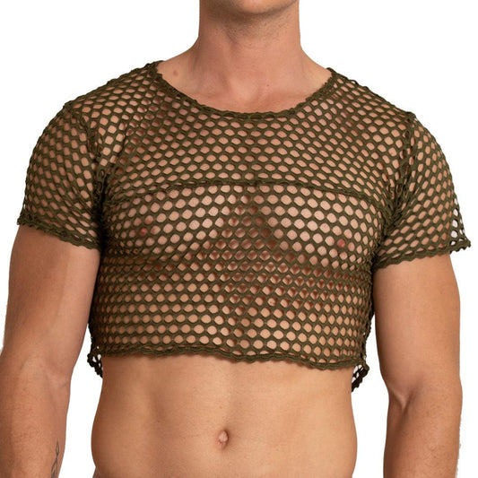 HOLE GREEN CROOP TOP - Gigo Underwear & MensWear