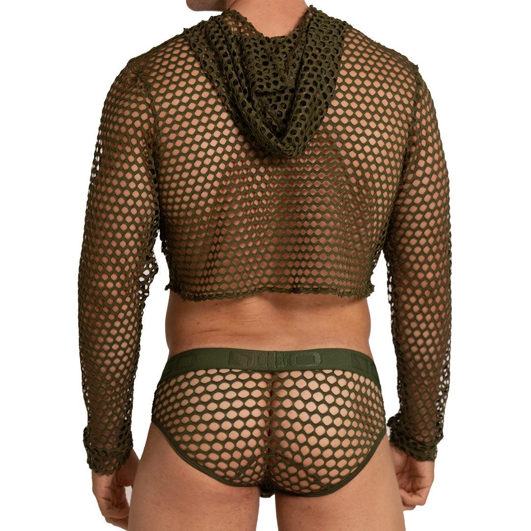 HOLE GREEN HOODY TSHIRT - Gigo Underwear & MensWear