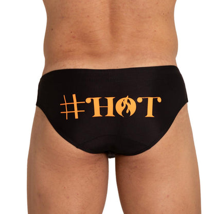 HOT BLACK SWIM BRIEF - Gigo Underwear & MensWear