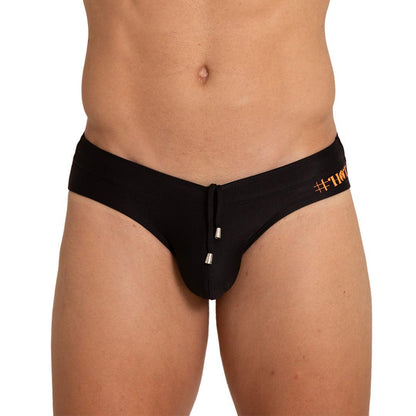 HOT BLACK SWIM BRIEF - Gigo Underwear & MensWear
